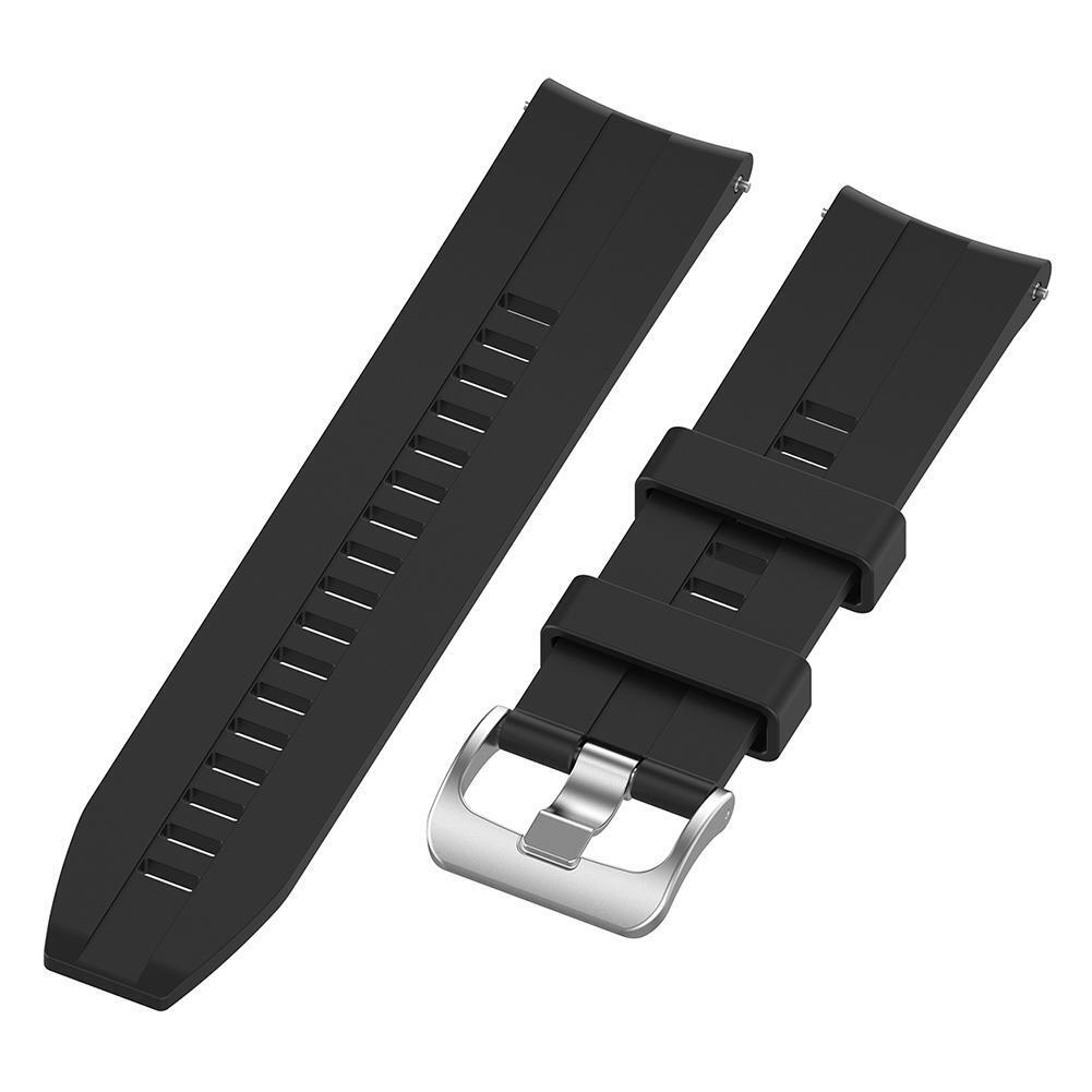 22mm Silicone Wrist Strap Band w/Buckle for Amazfit GTR 47mm (Black)
