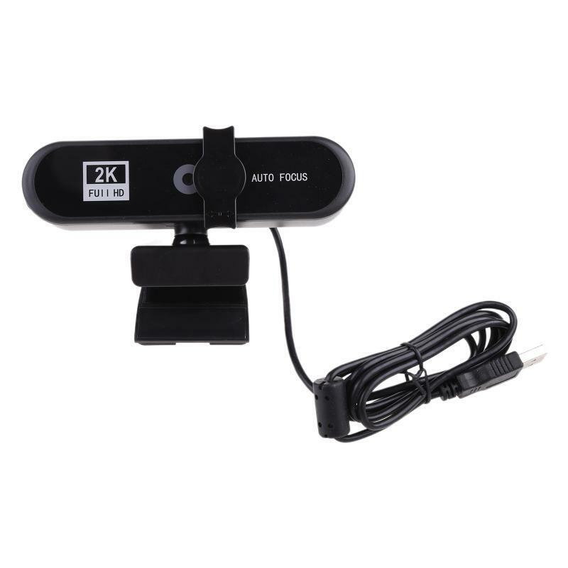 2K Webcam Auto Focus Lens With Microphone Privacy Cover Full 1080P Web Camera