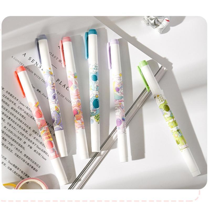 Wenxi Double Ended Highlighter Markers Plastic Pen Set for Students Taking Note