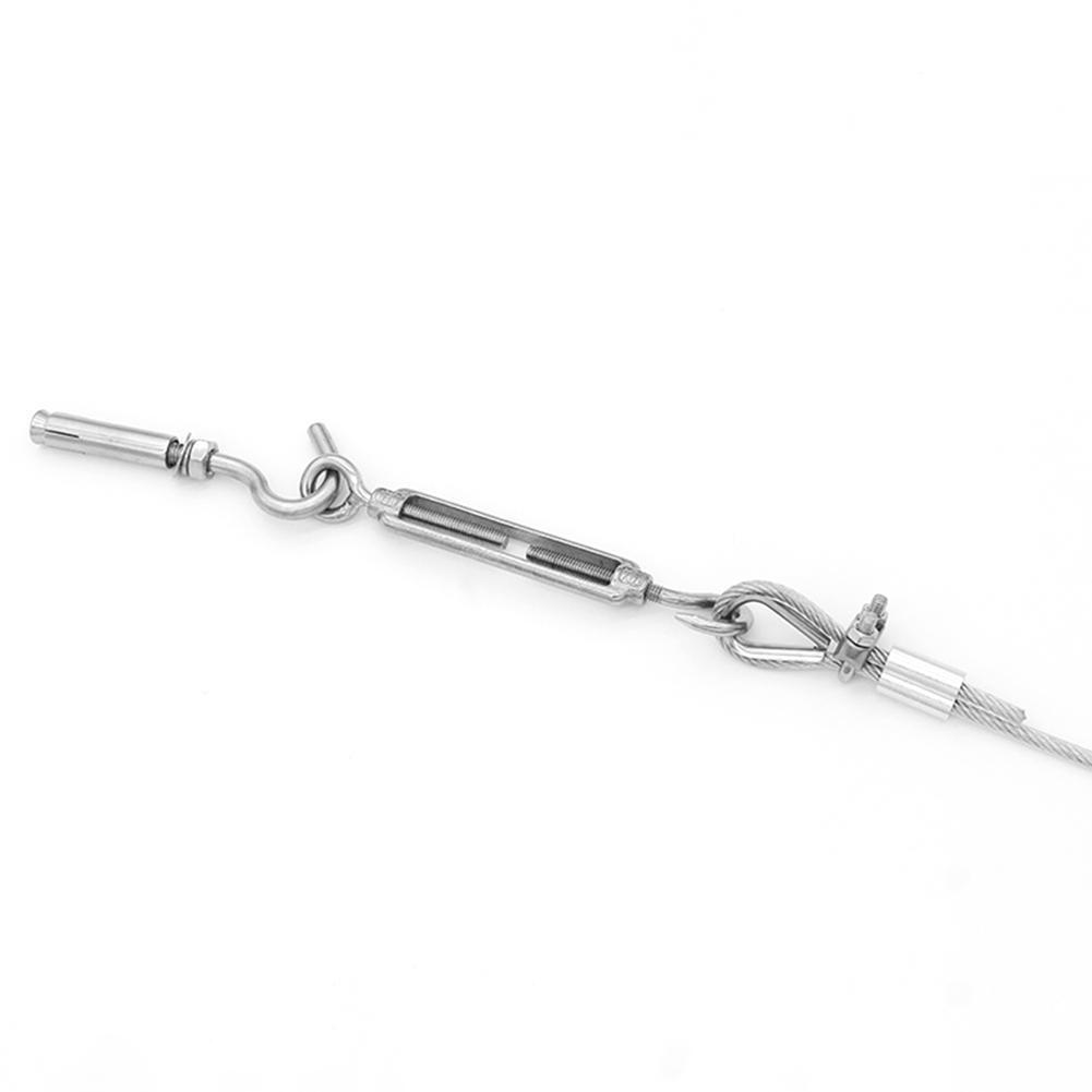 Stainless Steel Turn Buckle Wire Rope Tensioner Hardware Accessories (M5)