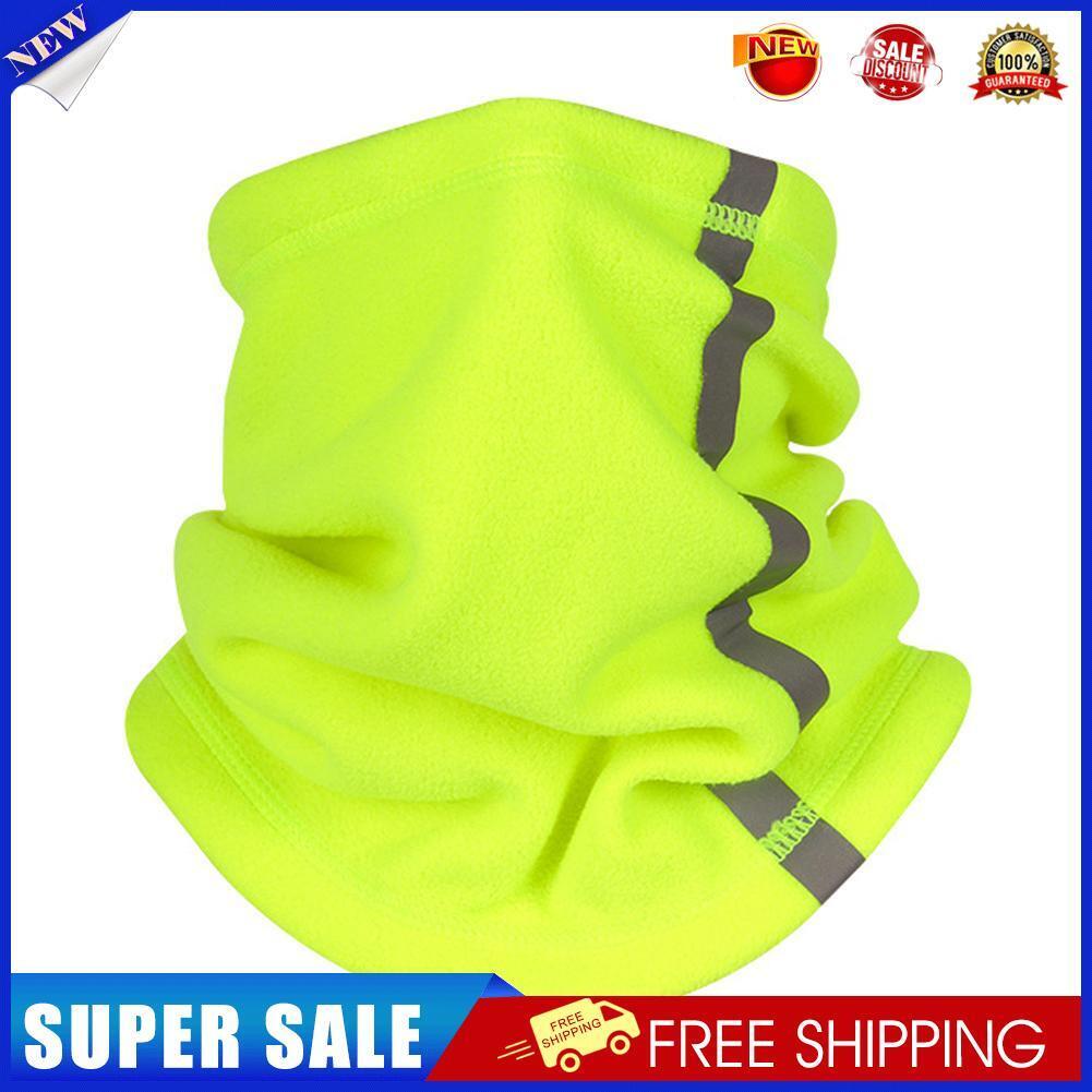 Outdoor Winter Warm Fleece Neck Scarf Reflective Skiing Neck Cover (Green)