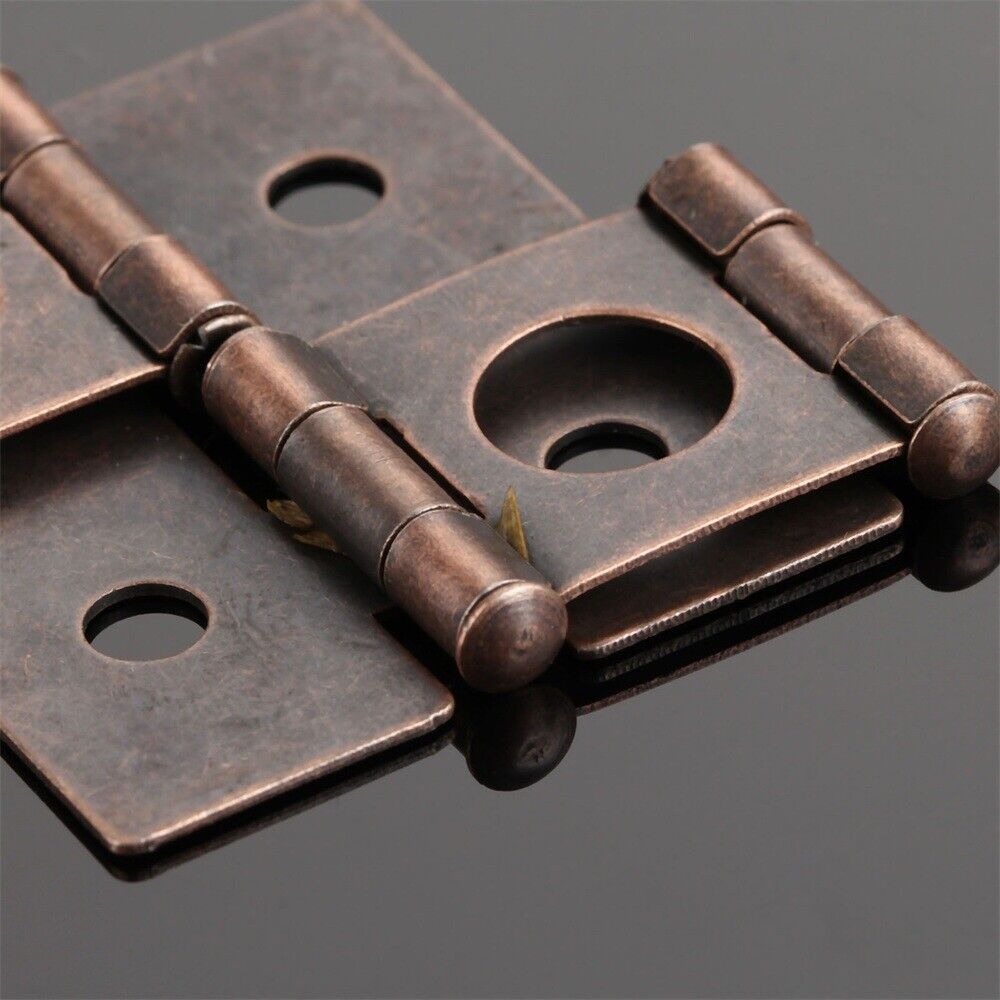 Durable 2pcs Metal Hinge Cabinet Cupboard Wood Decorative Box Door Hinge 45*42mm