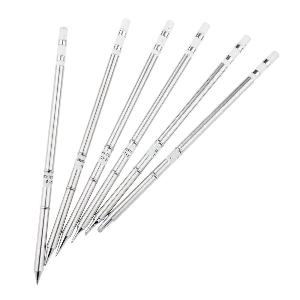 Replace 6Pcs Soldering Solder Iron Tips T12 Series Iron Tips Welding Repair Tool