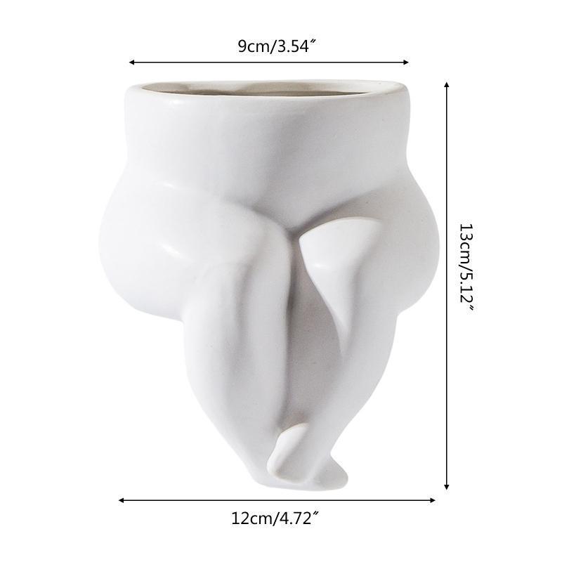 Human Body Ceramic Art Vase Nordic Home Decoration Sculpture White Vases