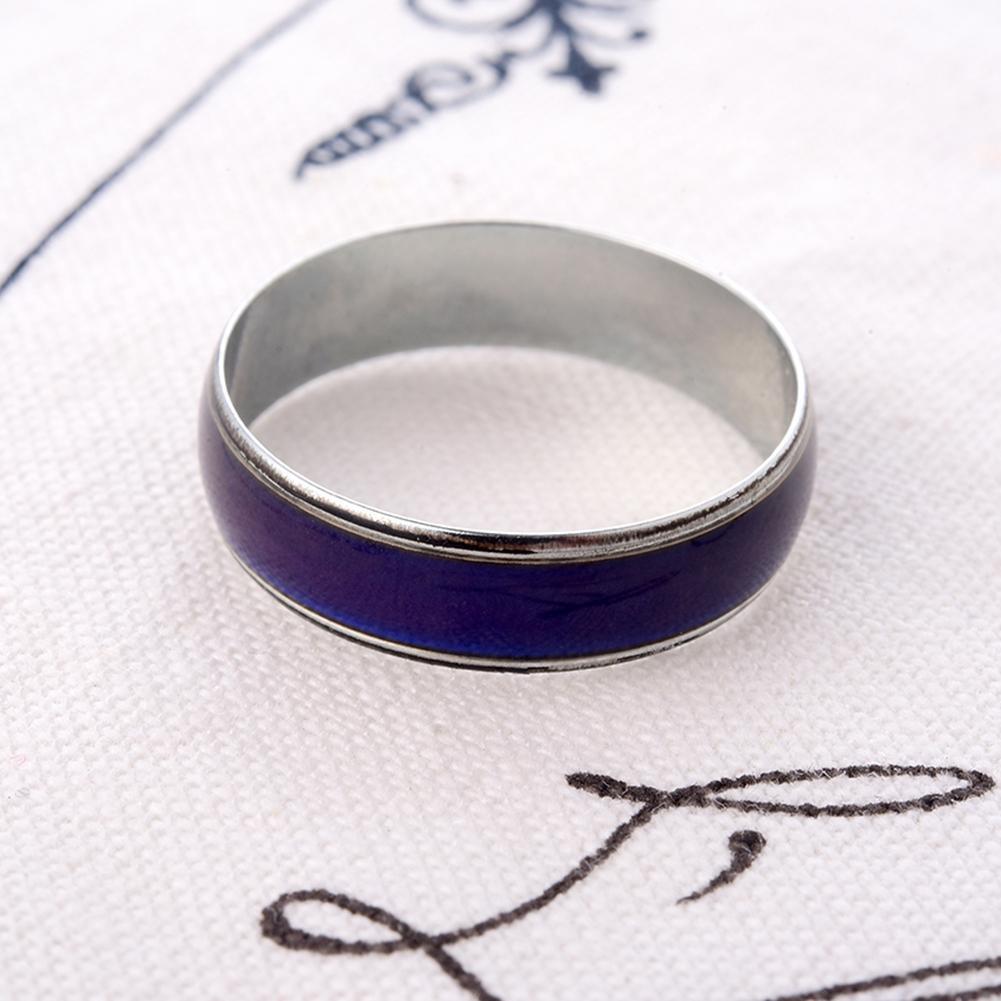 Women Men Temperature Change Color Emotion Feeling Stainless Steel Ring (7)