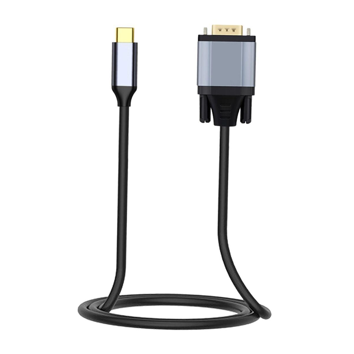 USB3.1 Type C to VGA Adapter Cable 1.8M Plug and Play Durable Professional for
