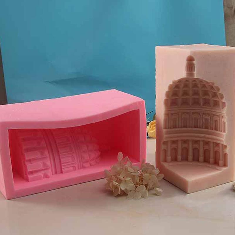 Silicone Mold DIY Roman Architecture Mold Cake Decorating Soap Mould Durable