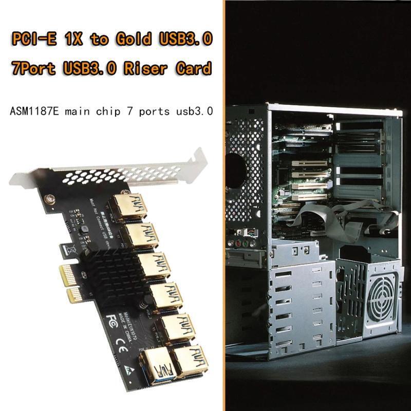 Driver PCI-E Riser Board Adapter Card PCI-E Graphic Card Riser 16X Slots USB3.0