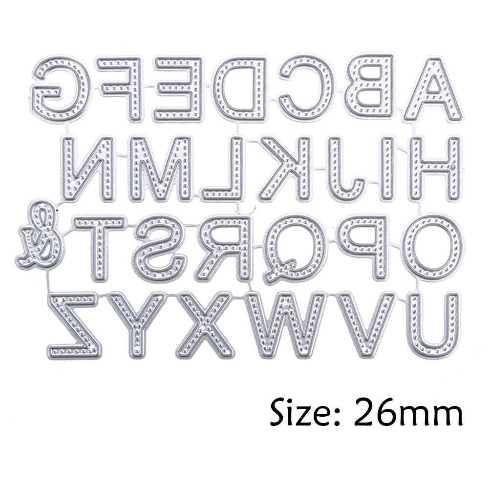 26pcs Carbon Steel Letters Cutting Dies Stencils For DIY Scrapbooking Photo