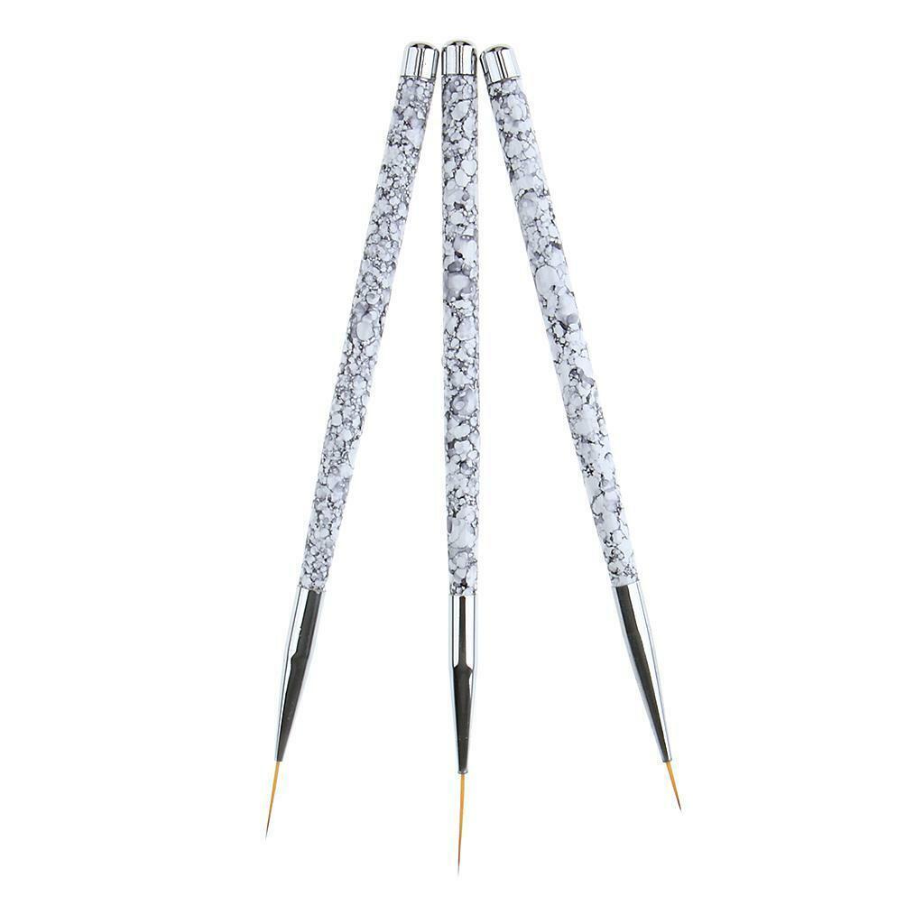 3PCS Nail Art Liner Brushes UV Gel Painting Nail Design Brush Pen 11/15/20mm