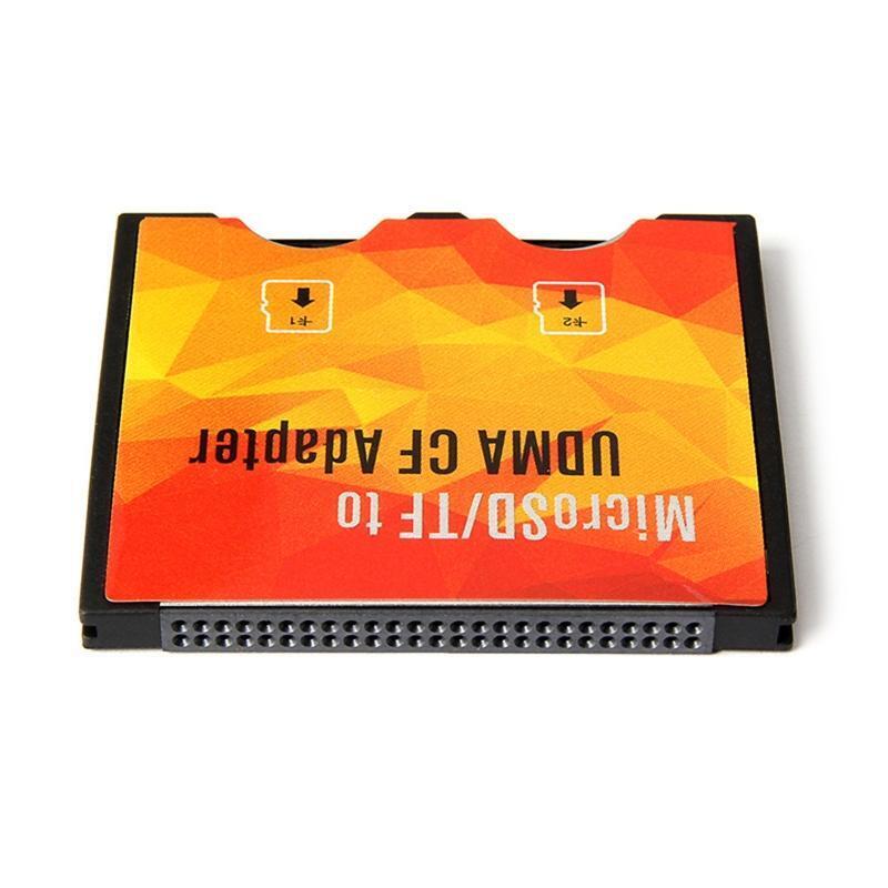 Memory TF To CF Card Holder Adapter Micro-SD Dual TF To Compact Flash Type I