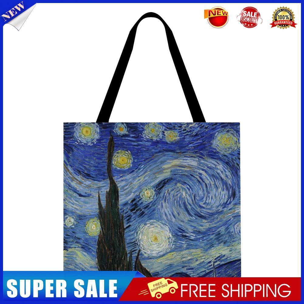 Starry Sky Printed Shoulder Shopping Bag Casual Large Tote Handbag 40*40CM
