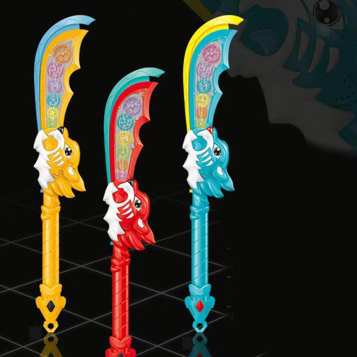 Light up Gear Sword and Sound Costume Accessories for Kids Halloween Party