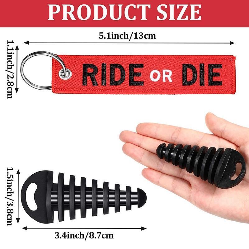 ATV Wash Plug Silencer Muffler Exhaust Pipe Motorcycle Keychain Jewelry