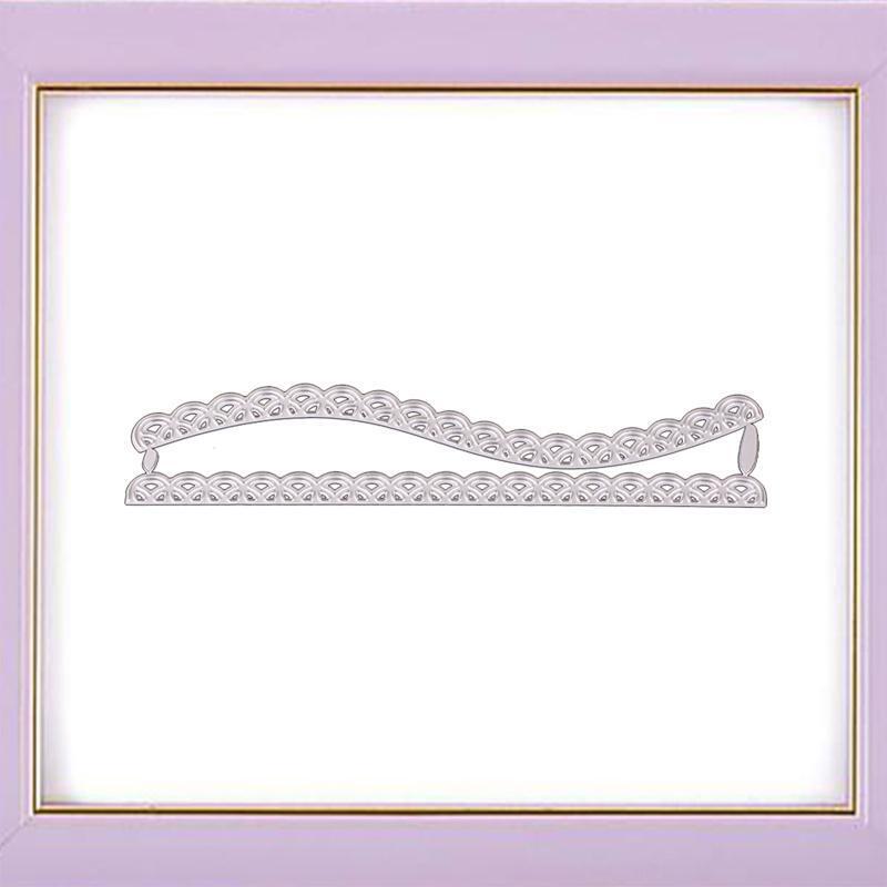 Lace Wave Frame Metal Cutting Dies for DIY Paper Art Crafts Photo Album Decor