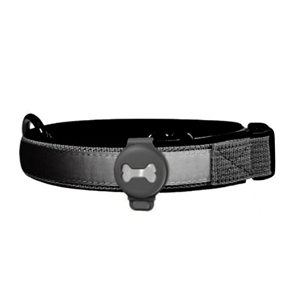 Pet Dog Collar Tracker Cover Anti-Lost for Airtag Protective Case (Black)