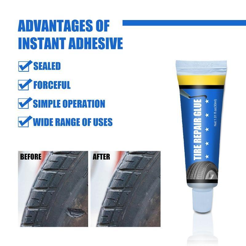 Bike Tire Puncture Crack Repair Glue Cement Tools Inner Tube with Small Scraper