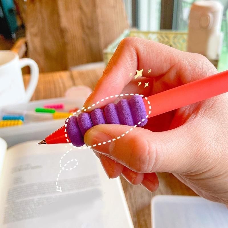 10Pcs Pencil Grips Writing Aid Pencil Holder Pencil Gripper for Righties Lefties