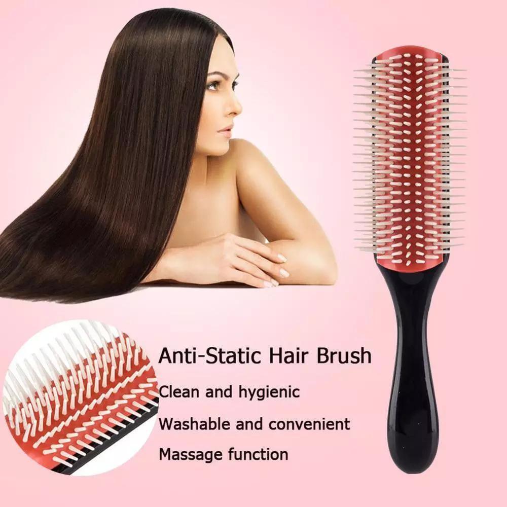 Massage tool Salon Professional 9 Row Hair Brush Hairbrush Classic Styling Comb