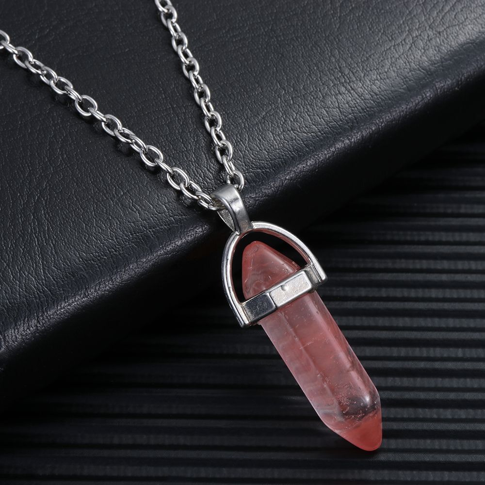 Jewelry Accessories Natural Crystal Necklace Quartz chain Stone Pendant