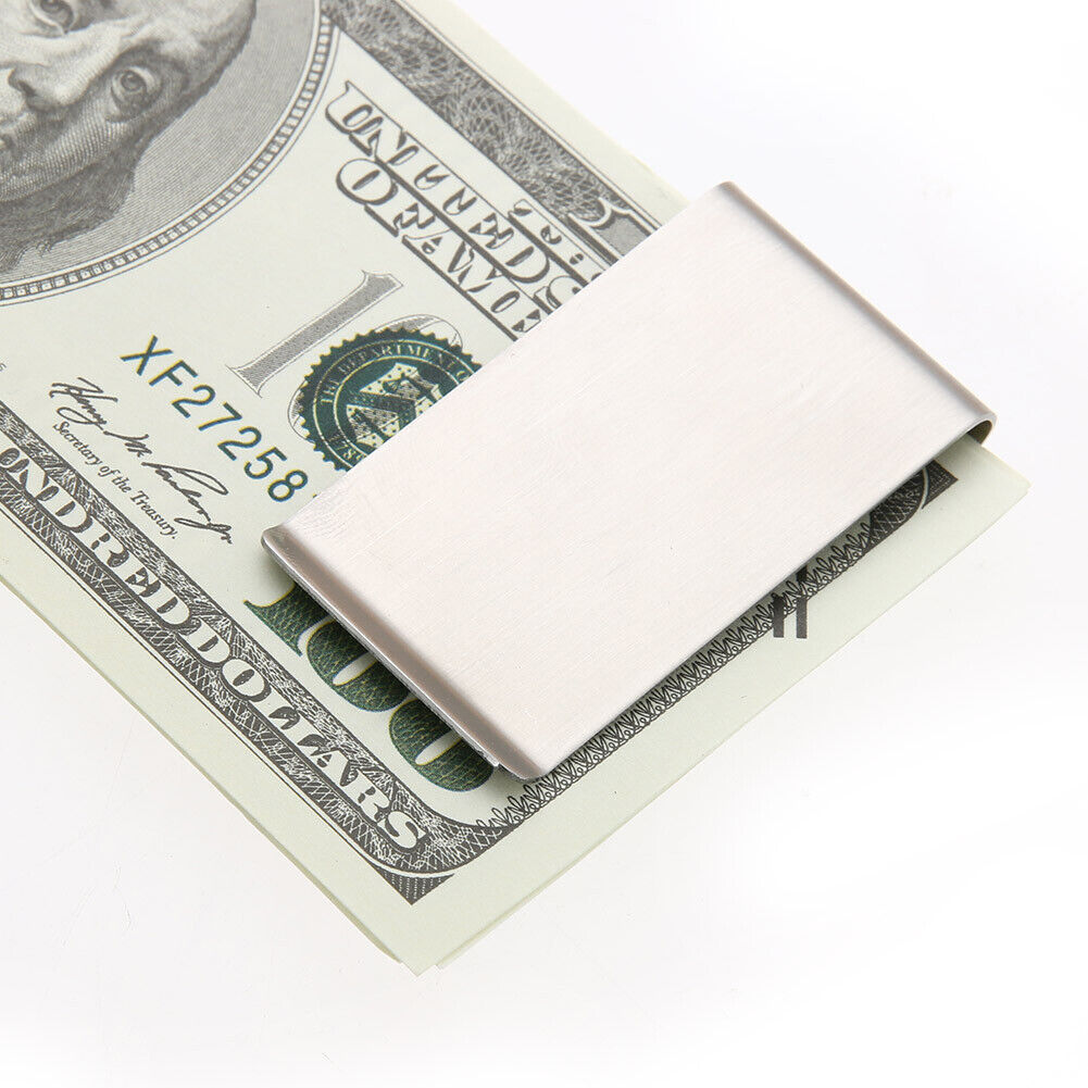Fashion Stainless Steel Cash Clamp Holder Portable Money Clip Wallet
