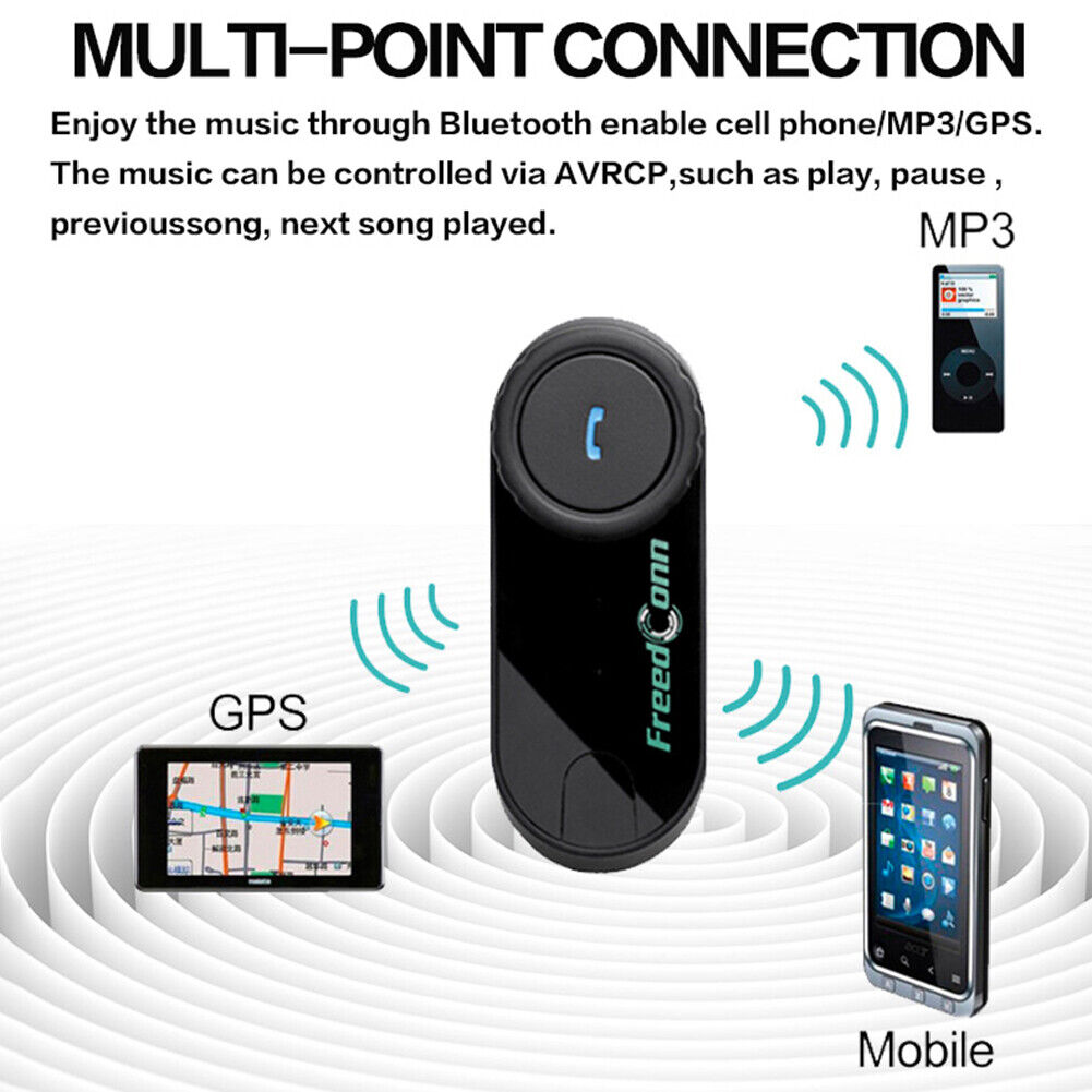 T-COM VB Waterproof Motorcycle Helmet Bluetooth-compatible Intercom Headset