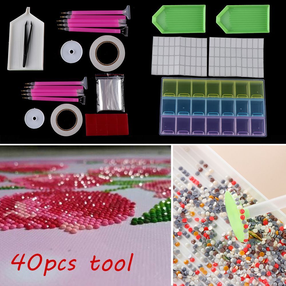 Rhinestone Boxes 5D Diamond Painting Kits Embroidery Accessories Cross Stitch