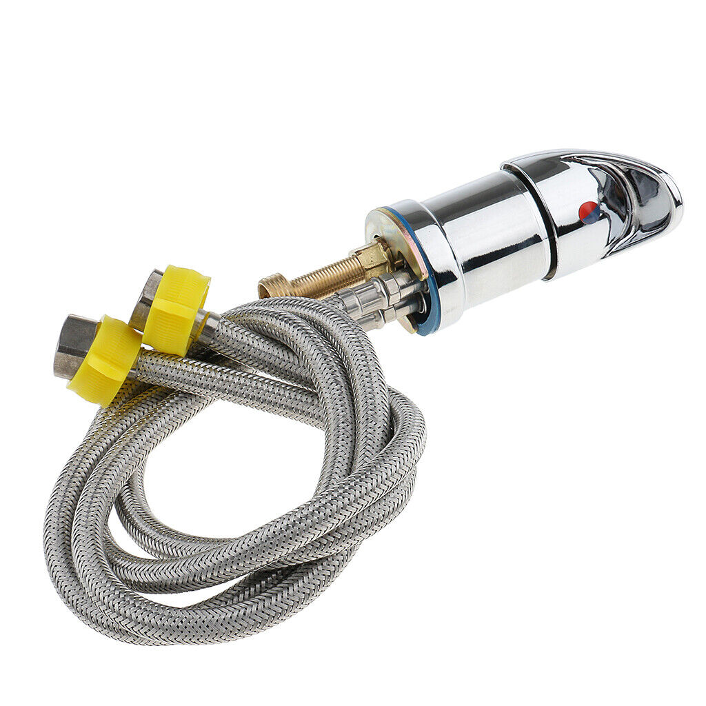 Hot Cold Faucet and Spray Hose for Beauty Salon Shampoo Bowl Parts Kit 80cm