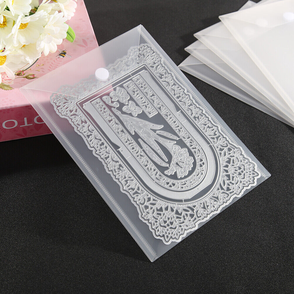 10pcs 24x18cm Transparent Moulds Stamp Collecting Bag Cutting Die Container
