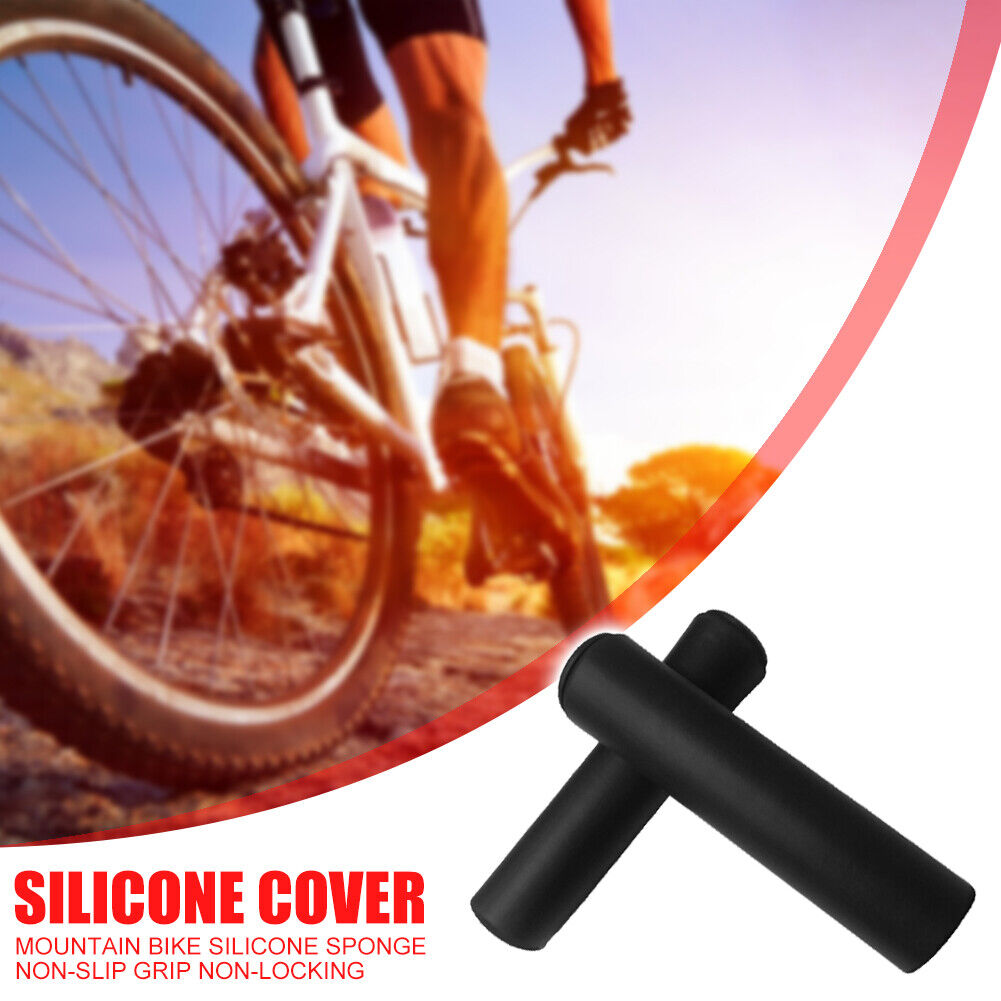 1 Pair Bicycle Grips Silicone Anti-skid Shock-absorbing Handlebar Grips