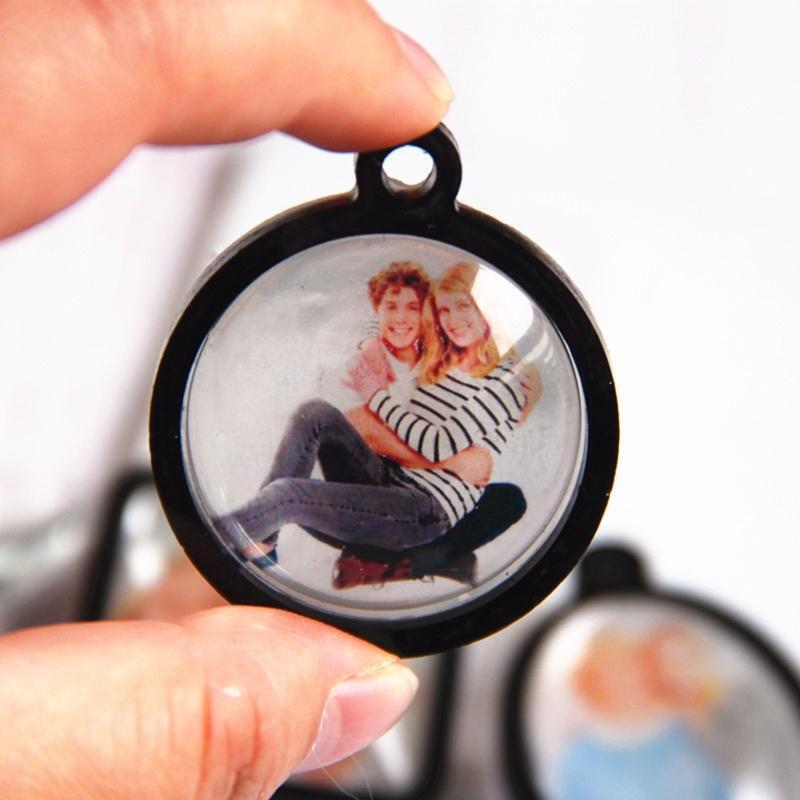 Silicone Pendant Tray Glass Cabochon Set for Photo Necklace Jewelry Making DIY