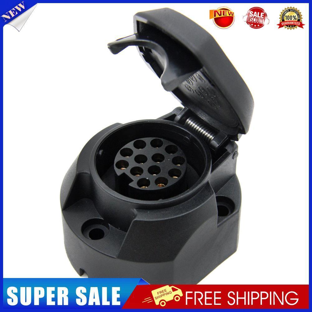 13 Pin Plastic Euro Socket Trailer Plug Towbar Light Connector Adapter