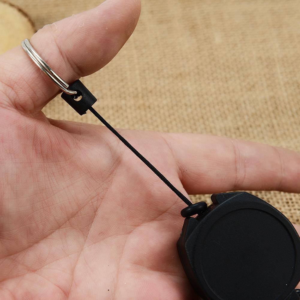 Resilience Steel Wire Elastic Keychain Recoil Retractable Key Ring (Square)