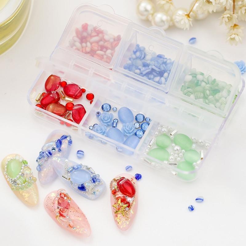 Colorful Nail Rhinestones Gems Art Diamante Fashion Glitter Jewels Multi Shapes
