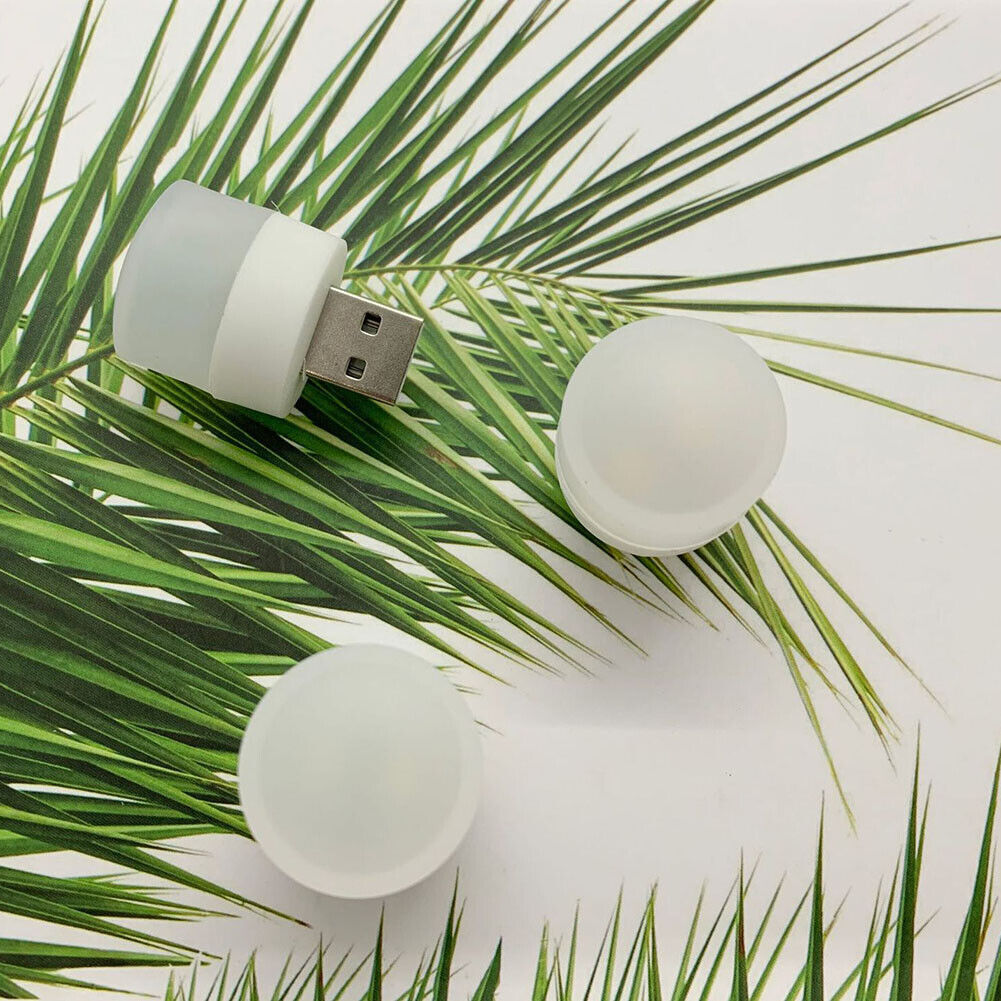 LED Night Light USB Bedside Baby Bedroom Mobile Power Table Lamp (White)