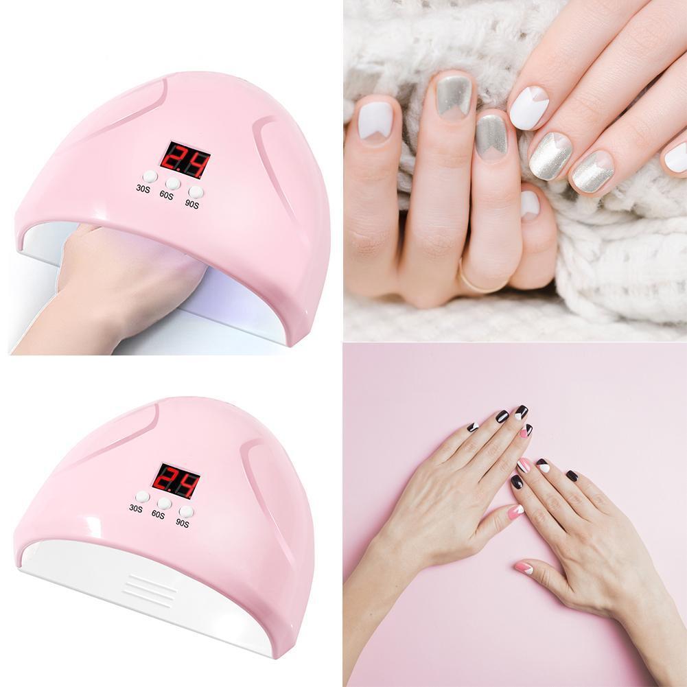 12 LED 36W UV Nail Dryer Drying Lamp for Gel Polish Manicure Tools (Pink)