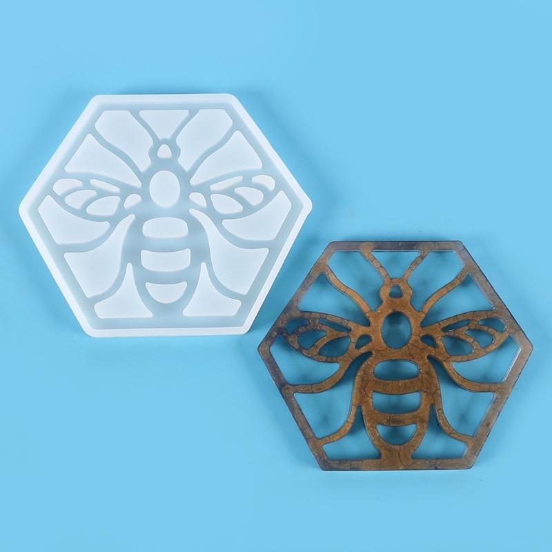 Fruit Plate Mat Mold Honeycomb Bee Coaster Silicone Mould for Cup Mat Making