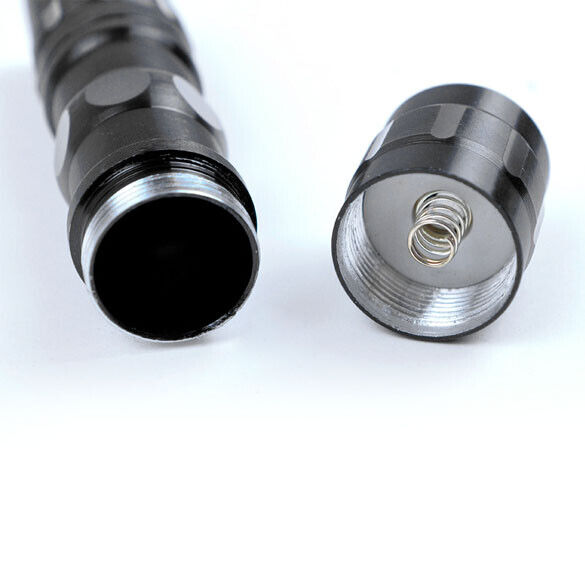 Portable Mini LED Flashlight Torch 3W Keychain Light Water Proof Black