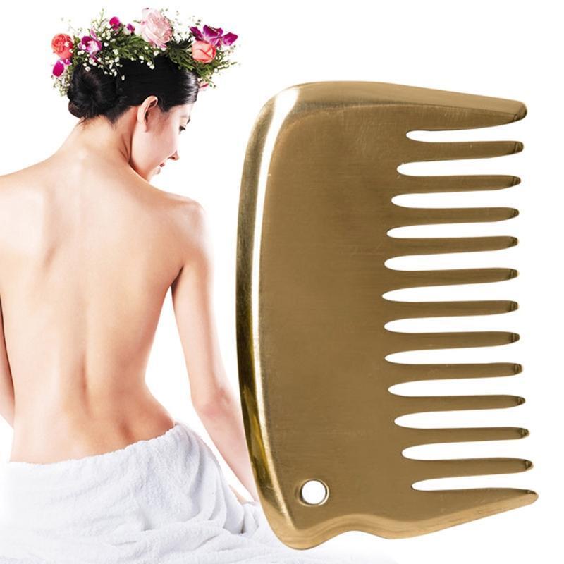 Brass Scraping Board Body Acupuncture Massage Muscle Pain Relief Gua Sha Tool