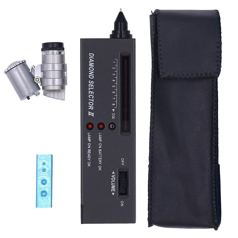 Diamond Tester Portable Diamond Detective Test with Gem Jeweler Test Tool Loupe