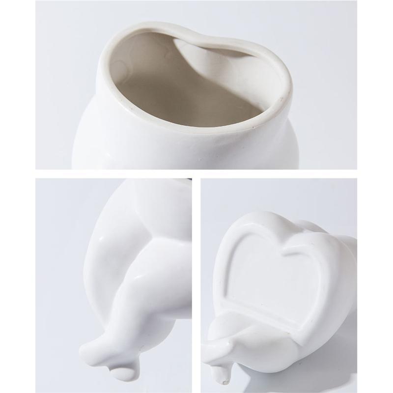 Human Body Ceramic Art Vase Nordic Home Decoration Sculpture White Vases