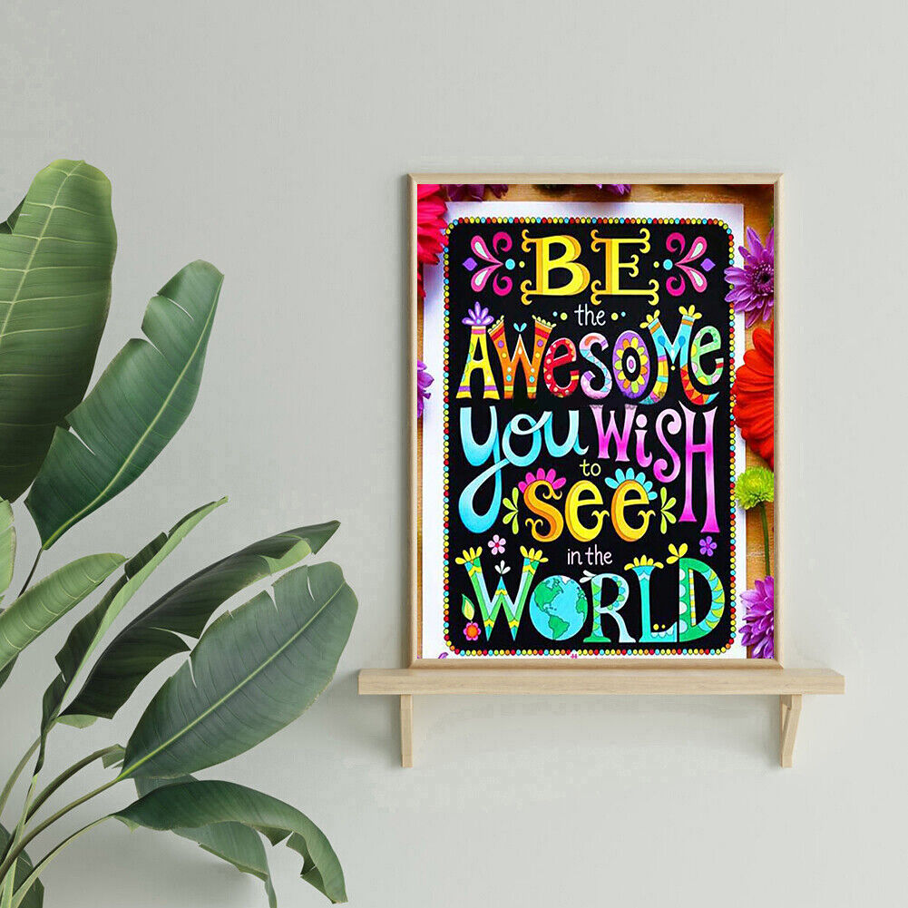 See World 5D DIY Full Drill Diamond Painting Picture Rhinestone Home Decor