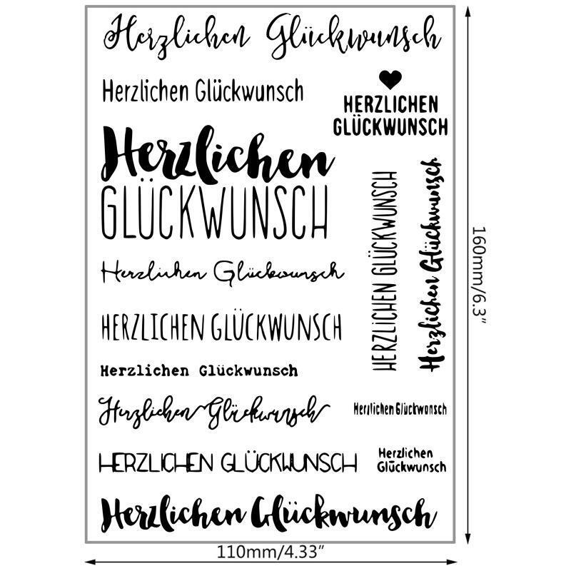 German Silicone Clear Stamp for Scrapbooking Paper Art Crafts Journal Supplies