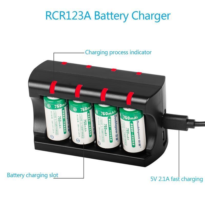 16350/16340 Battery Charger 8 Slots Charger For CR123A 16340 16350 Rechargeable