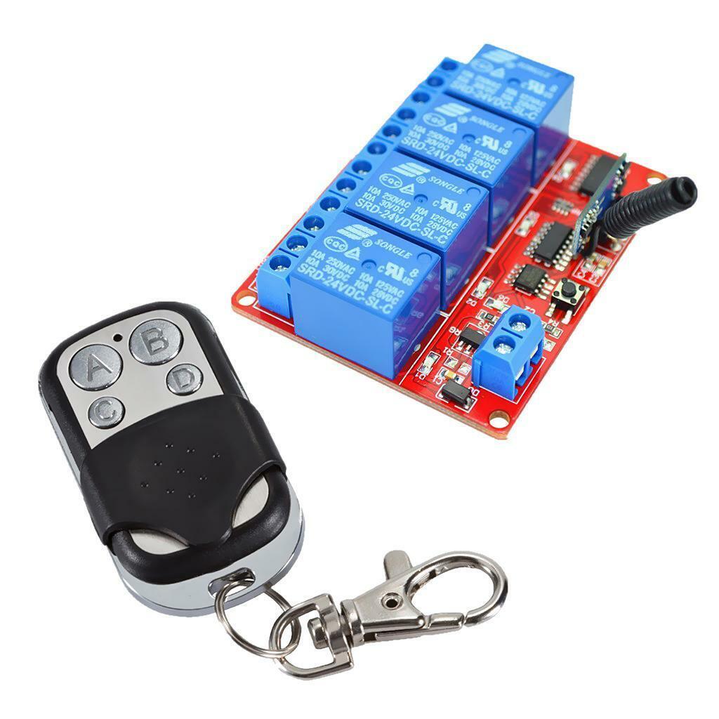 22.5-24V 4CH   Remote Control Switch Transmitter+Receiver 30m