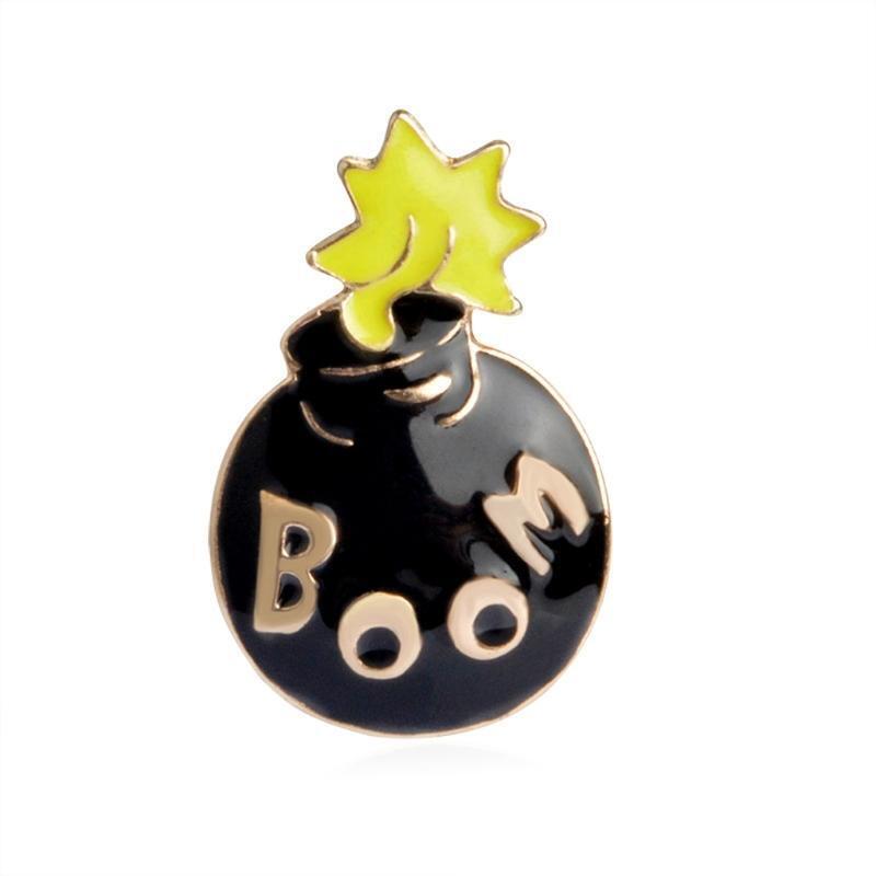 7pcs Pizza Hamburger Hot Dog Poached Eggs Dice Bombs Brooches Fast Food Jewelry