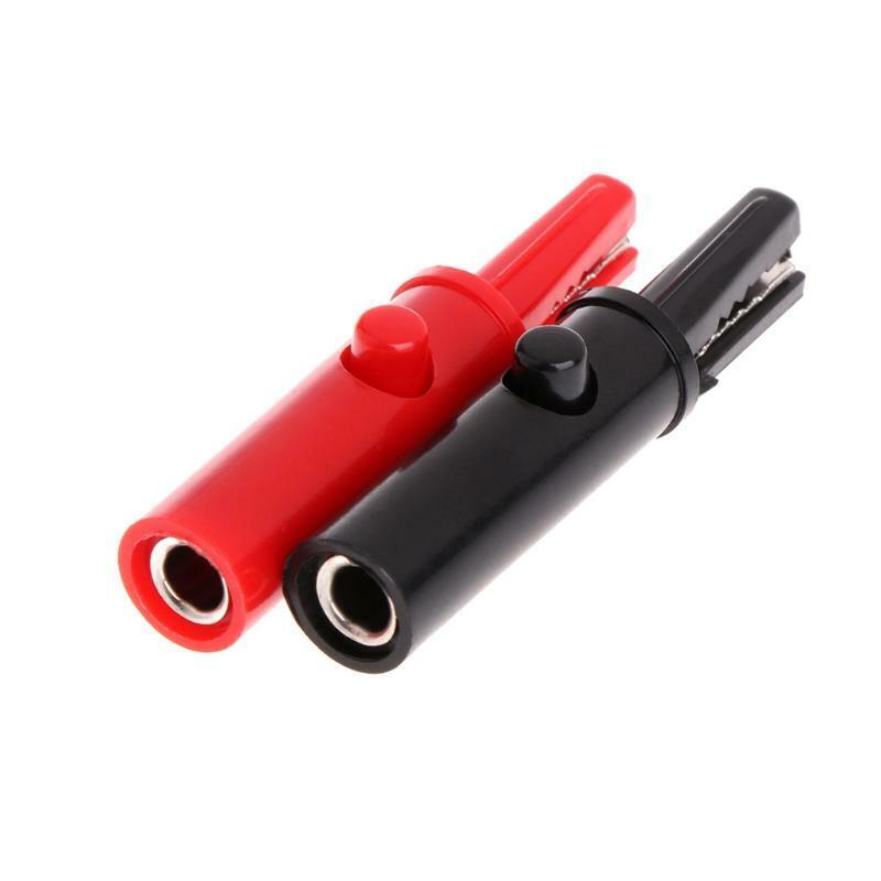 Insulated Safety Multimeter Test Leads Alligator Clips Electrical Mini Test