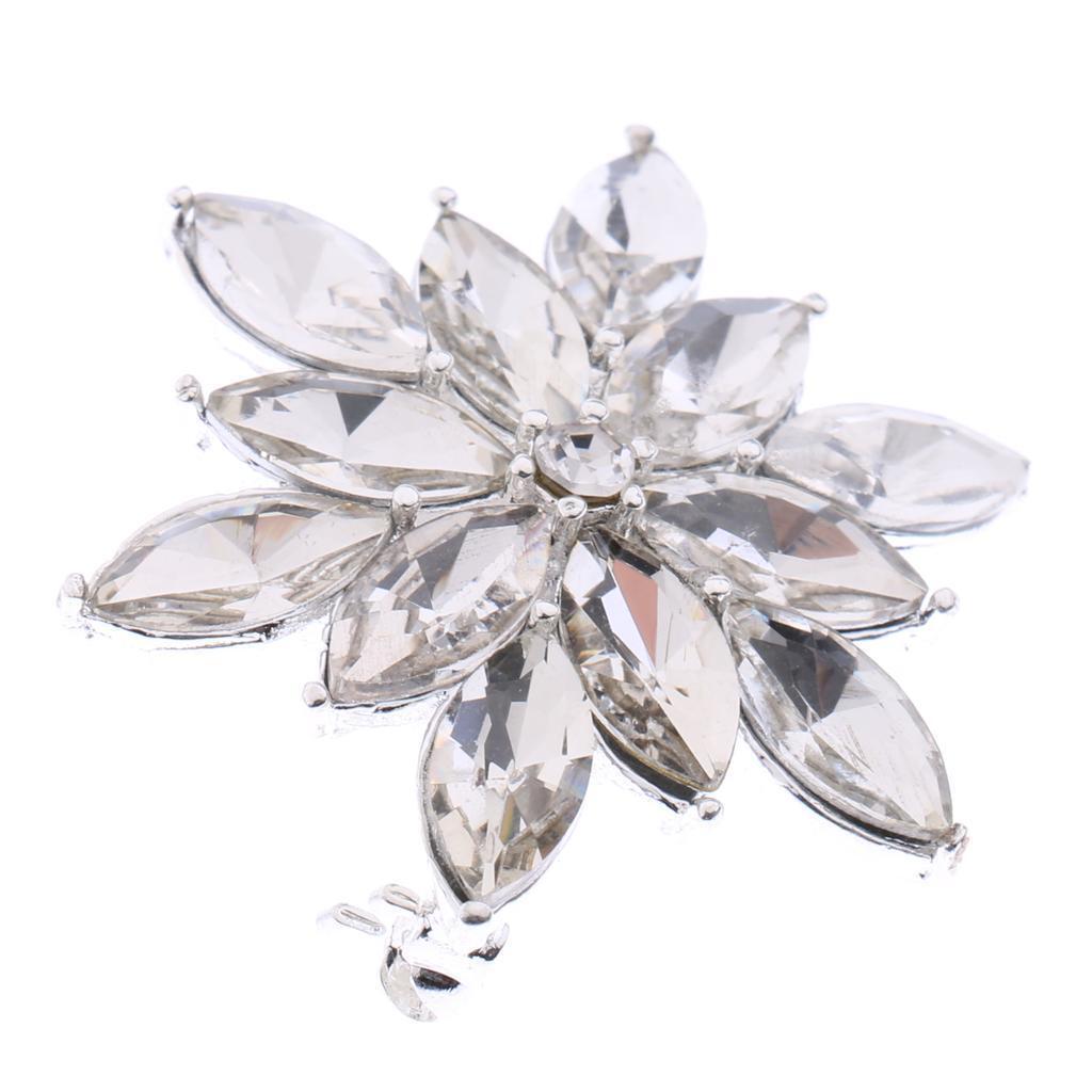 Fashion  Flower Diamante Brooch Rhinestone Pin Gift
