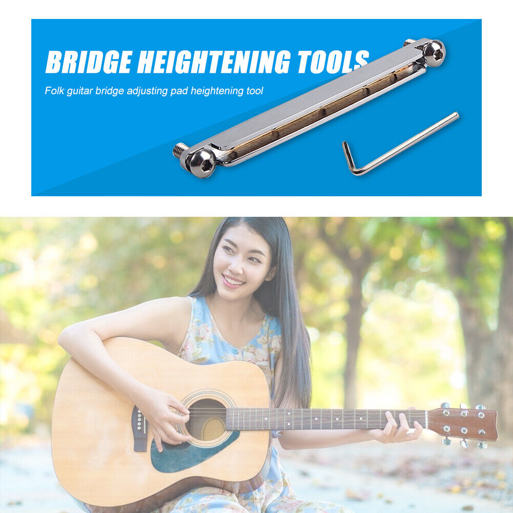 Acoustic Guitar Adjustable Bridge Saddle+Screwdriver Stringed Instruments
