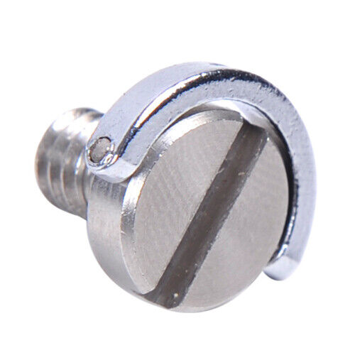 1x Flat Stainless 1/4" D Ring Screw fit for Camera Tripod Quick Release Plate Li